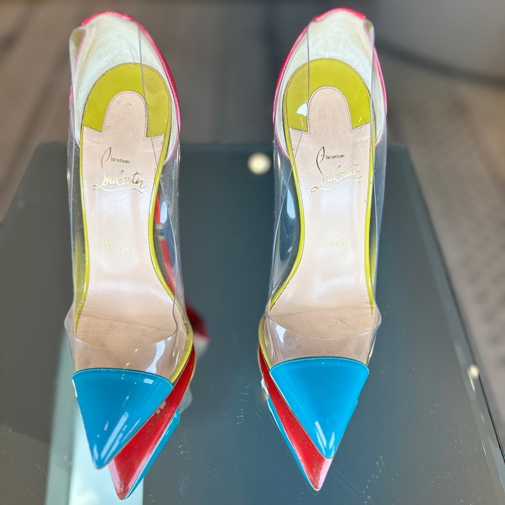 Christian Louboutin Patent Leather Tri color Size 39 - Picture 7 of 14